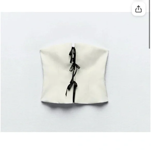 ZARA Strapless Bow Top - Picture 3 of 7